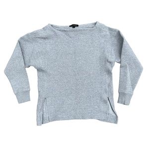 Banana Republic Sweater Womens Sweatshirt Ribbed Long Sleeve Gray Extra Small